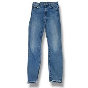Mother High Waisted Looker Ankle Chew Jeans Women’s 24 Blue Just We Used To Know